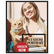 Custom Portrait with Frame | Trendy Cartoonized Family Wall Art | Classic Semi-Glossy Paper Wooden Framed Poster BABY VIBES & CO.