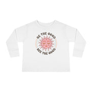 Hippie Sun Be The Good Toddler Long Sleeve Tee Printify