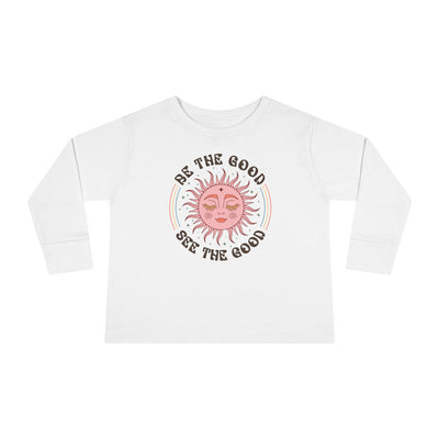 Hippie Sun Be The Good Toddler Long Sleeve Tee Printify