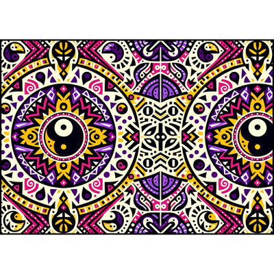 Tribal Ying Yang Blanket Printify