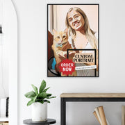 Custom Portrait with Frame | Trendy Cartoonized Family Wall Art | Classic Semi-Glossy Paper Wooden Framed Poster BABY VIBES & CO.